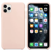 Apple iPhone 11 Pro Max Altı Açık Liquit Lansman Silikon Toz Pembe - 1