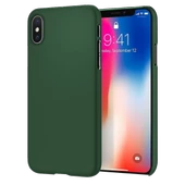 Apple iPhone XS İnce Mat Silikon Kılıf Haki - 1