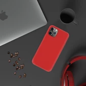 Apple iPhone 11 Pro İnce Mat Silikon Kılıf Kırmızı - 3