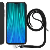 Xiaomi Redmi Note 8 Pro İp Askılı Silikon Kılıf Siyah - 1