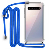 Samsung Galaxy S10 Boyun Askılı Şeffaf Tank Kılıf thumbnail 1