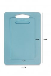 Kesme Tahtası Plastik 2li Mavi - 5