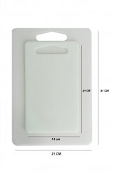 Kesme Tahtası Plastik 2li Beyaz thumbnail 3