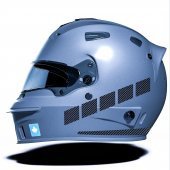 Şerit Tasarımlı Siyah Karbon Fiber Dokulu Motosiklet Kask Sticker Çınar Extreme thumbnail 1