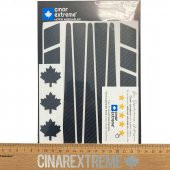 Şerit Tasarımlı Siyah Karbon Fiber Dokulu Motosiklet Kask Sticker Çınar Extreme thumbnail 4