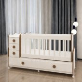 Garaj Home Melina 5 Çekmeceli Mdfli Büyüyen 60x120 Beşik - Sümela - 4