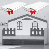 Garaj Home Tuana Membran Yavrulu Montessori Karyola + 2 Adet Yatak - 1