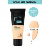 Maybelline New York Fit Me Matte+Poreless Fondöten - 112 Soft Beige - 1