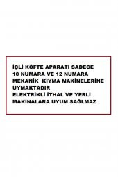 Içli Köfte Aparatı 10-12 Numara Kıyma Makinaları Için Metal Döküm thumbnail 2