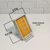 Banyo Lavabo Sıvı Sabunluk Seti Diş Fırçalık Pamukluk Katı Sabunluk Dekoratif Akrilik Bambu Banyo Takımı - 8