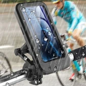 Carub Portatif Universal Motosiklet Bisiklet Su Geçirmez Telefon Tutucu - 1