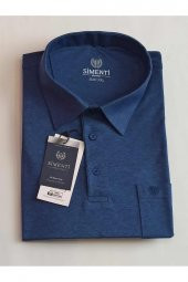 BLUES MODA Simenti İnterlok Gömlek Yaka Tişört - 2