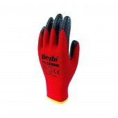BEYBİ PN5 NİTRİL KAPLI POLY ELDİVEN ZEBRA KIRMIZI-SİYAH 10/XL - 1