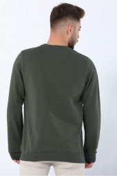 Unisex Haki Terrenova Battal Sweatshirt - 2