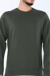 Unisex Haki Terrenova Battal Sweatshirt - 3