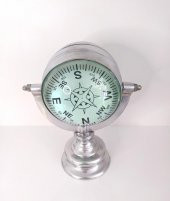 Saat Masa Ve Raf Saat Pusula Deniz Analog Mercekli Saat Denizcilik Hediyeleri Dekor Masa Saati - 8