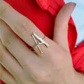 14 Ayar Altın A Harf Yüzük thumbnail 2