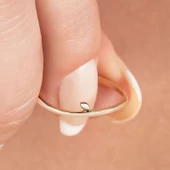 14k Altın Minimal Dal Yüzük thumbnail 3