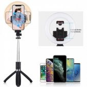Polham Bluetooth Tripodlu Canlı Yayın Seti 6.3 inch 16cm Selfy Işığı 1200 Mah 3farklı Ton Selfy - 5