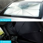 Polham Çantalı Araç Ön Cam Güneşlik Şemsiyesi 145cm*79cm Araç Güneş Koruyucu Araç Güneşlik Şemsiyesi - 3
