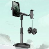 Polham Masaüstü Canlı Yayın Seti Çift Telefon Tutucu Stand Masaüstü Youtube Tiktok Canlı Yayın Seti - 3