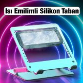 Polham RGB Işıklı Yüksekli Ayarlı Çift Fanlı Dizüstü Bilgisayar Laptop Soğutucu Stand Laptop Masası - 6