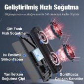 Polham RGB Işıklı Yüksekli Ayarlı Çift Fanlı Dizüstü Bilgisayar Laptop Soğutucu Stand Laptop Masası - 7