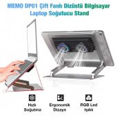 Polham RGB Işıklı Yüksekli Ayarlı Çift Fanlı Dizüstü Bilgisayar Laptop Soğutucu Stand Laptop Masası - 8