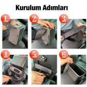 Polham Çok Amaçlı Araç Organizatörü Ve Havlu Araç Araba Kol Dayama Bölmesi Konsol Çok Amaçlı Organizatör - 3