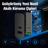 Polham 65W GaN QC3.0 PD Hızlı Başlığı 65W GaN Type-C + USB Şarj Adaptörü - 3