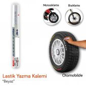 Araç Oto Lastik Yazma Kalemi Beyaz Renk Lastik Yazı Boyama Kalem - 1