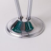 Suudi Arabistan 2li Masa Bayrağı Saten Kumaş Dijital Baskı 15x22,5 cm - 3