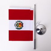 Peru 2li Masa Bayrağı Saten Kumaş Dijital Baskı 15x22,5 cm - 6