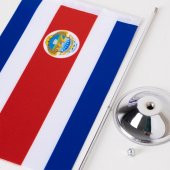Kosta Rika Tekli Masa Bayrağı Saten Kumaş Dijital Baskı 15x22,5 cm - 2