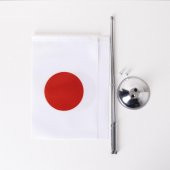 Japonya 2li Masa Bayrağı Saten Kumaş Dijital Baskı 15x22,5 cm - 5