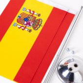 İspanya 2li Masa Bayrağı Saten Kumaş Dijital Baskı 15x22,5 cm - 2
