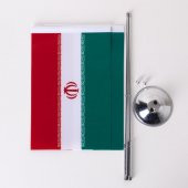 İran 2li Masa Bayrağı Saten Kumaş Dijital Baskı 15x22,5 cm - 5