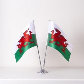 Galler 2li Masa Bayrağı Saten Kumaş Dijital Baskı 15x22,5 cm - 1