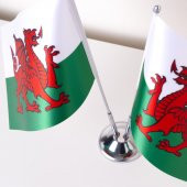 Galler 2li Masa Bayrağı Saten Kumaş Dijital Baskı 15x22,5 cm - 3