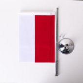 Endonezya 2li Masa Bayrağı Saten Kumaş Dijital Baskı 15x22,5 cm - 6