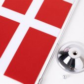 Danimarka Tekli Masa Bayrağı Saten Kumaş Dijital Baskı 15x22,5 cm - 2