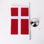 Danimarka Tekli Masa Bayrağı Saten Kumaş Dijital Baskı 15x22,5 cm - 5