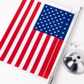 Amerika 2li Masa Bayrağı Saten Kumaş Dijital Baskı 15x22,5 cm - 2