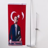 Atatürk-Türk Bayrağı 2li Masa Bayrağı 10x30 cm - 5