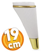 Iron Lüks Mobilya Kanepe Tv Ünitesi Konsol Koltuk Ayağı 19 Cm Beyaz Gold Ayakları - 1