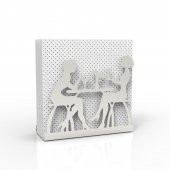 SOHBET TEMALI METAL PEÇETELİK SILVER - 1