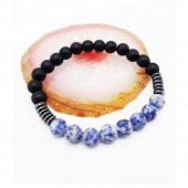 Sodalit & Oniks & Hematit Erkek Doğal Taş Bileklik - 6