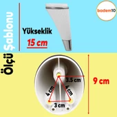 Iron Lüks Mobilya Kanepe Sehpa Tv Ünitesi Koltuk Ayağı 15 Cm Beyaz Krom Baza Ayakları - 4