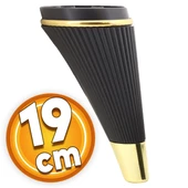 Iron Lüks Mobilya Kanepe Tv Ünitesi Konsol Koltuk Ayağı 19 Cm Siyah Gold Ayakları - 1