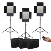 Gdx CF-Led 1024W 3'lü Sürekli Video Panel Led Işık Seti thumbnail 1